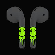 Чехол и наклейки Asynora Glow Melting Face, для AirPods 2 - 1