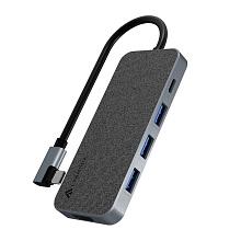 Адаптер мультипортовый Lyambda Slim Aluminum LC129, 5 в 1 5 в 1, серый - 1