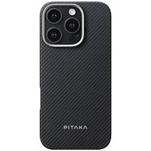 Чехол-накладка Pitaka Ultra-Slim Case для iPhone 16 Pro, арамид (кевлар), черный - 0
