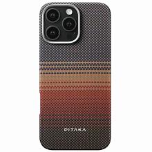 Чехол-накладка Pitaka Tactile Woven case sunset для iPhone 16 Pro, арамид (кевлар), оранжевый - 0