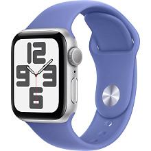 Apple Watch SE GPS 40mm (корпус - серебристый, ремешок Sport Band голубой, размер M/L) - 0