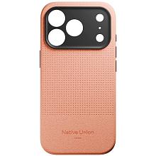 Чехол-накладка Native Union ACTIVE для iPhone 17 Pro, экокожа, персиковый - 0