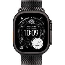 Смарт-часы Apple Watch Ultra 3 GPS + Cellular 49mm (корпус - черный титан, ремешок Milanese Loop черный, размер L) - 1