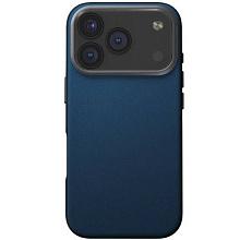 Чехол-накладка Uniq Lyden DS для iPhone 17 Pro, экокожа, синий/серый - 0