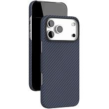 Чехол-накладка VLP Kevlar Case для iPhone 17 Pro Max, кевлар, синий - 1