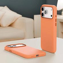 Чехол-накладка VLP Aster Pro для iPhone 17 Pro Max, силикон, оранжевый - 1