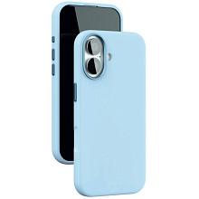 Чехол-накладка VLP Aster Pro для iPhone 17, силикон, голубой - 1