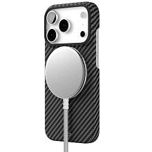 Чехол-накладка VLP Kevlar Case для iPhone 17 Pro, кевлар, черный - 1