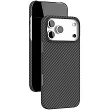 Чехол-накладка VLP Kevlar Case для iPhone 17 Pro Max, кевлар, черный - 1