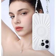 Чехол-накладка PYNANA Starlight для iPhone 16 Pro Max, экокожа, белый - 2