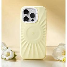 Чехол-накладка PYNANA Starlight для iPhone 16 Pro Max, экокожа, желтый - 1