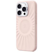 Чехол-накладка PYNANA Starlight для iPhone 16 Pro, экокожа, розовый - 1
