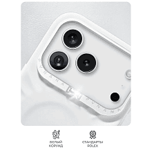 Чехол-накладка PYNANA Starlight Series для iPhone 17 Pro, экокожа, белый - 1