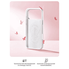 Чехол-накладка PYNANA Starlight Series для iPhone 17 Pro, экокожа, белый - 3