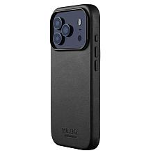 Чехол-накладка Mujjo Leather для iPhone 17 Pro, кожа, черный - 1