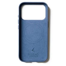 Чехол-накладка Mujjo Leather для iPhone 17 Pro, кожа, синий - 3