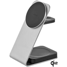 Зарядное устройство беспроводное uBear Level Qi2 3 в 1, 25Вт, серебристый - 0