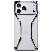 Чехол-накладка YNOT Shell для iPhone 17 Pro Max, авиационная сталь, серебристый - 0