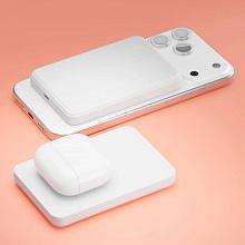 Внешний аккумулятор c БЗУ VLP LITE Power Snap 5000 мАч, белый - 3