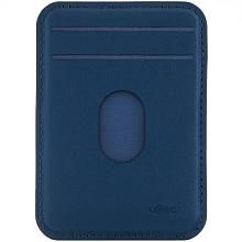 Кардхолдер uBear Split MagSafe, экокожа, синий - 0