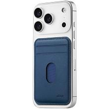 Кардхолдер uBear Split MagSafe, экокожа, синий - 2