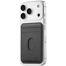 Кардхолдер uBear Split MagSafe, экокожа, черный - 2