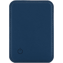 Кардхолдер uBear Split Find My MagSafe, экокожа, синий - 1
