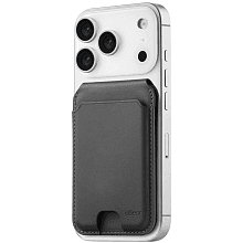 Кардхолдер uBear Fold Find My MagSafe, экокожа, черный - 2