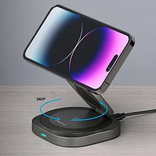 Зарядное устройство беспроводное Deppa Fold Power QI2.2, 15Вт, серый - 3