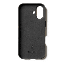Чехол-накладка Mujjo Leather для iPhone 17, кожа, черный - 3