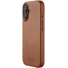 Чехол-накладка Mujjo Leather для iPhone 17, кожа, песочный - 1