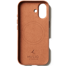 Чехол-накладка Mujjo Leather для iPhone 17, кожа, песочный - 3