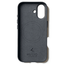Чехол-накладка Mujjo Leather для iPhone 17, кожа, серый - 3