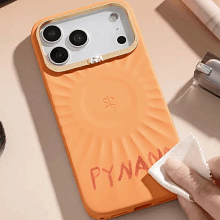 Чехол-накладка PYNANA Starlight Series для iPhone 17 Pro Max, силикон, оранжевый - 1