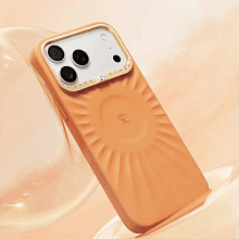 Чехол-накладка PYNANA Starlight Series для iPhone 17 Pro Max, силикон, оранжевый - 3