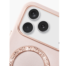 Чехол-накладка PYNANA Dancing Circle Series для iPhone 17 Pro Max, поликарбонат, розовое золото - 3